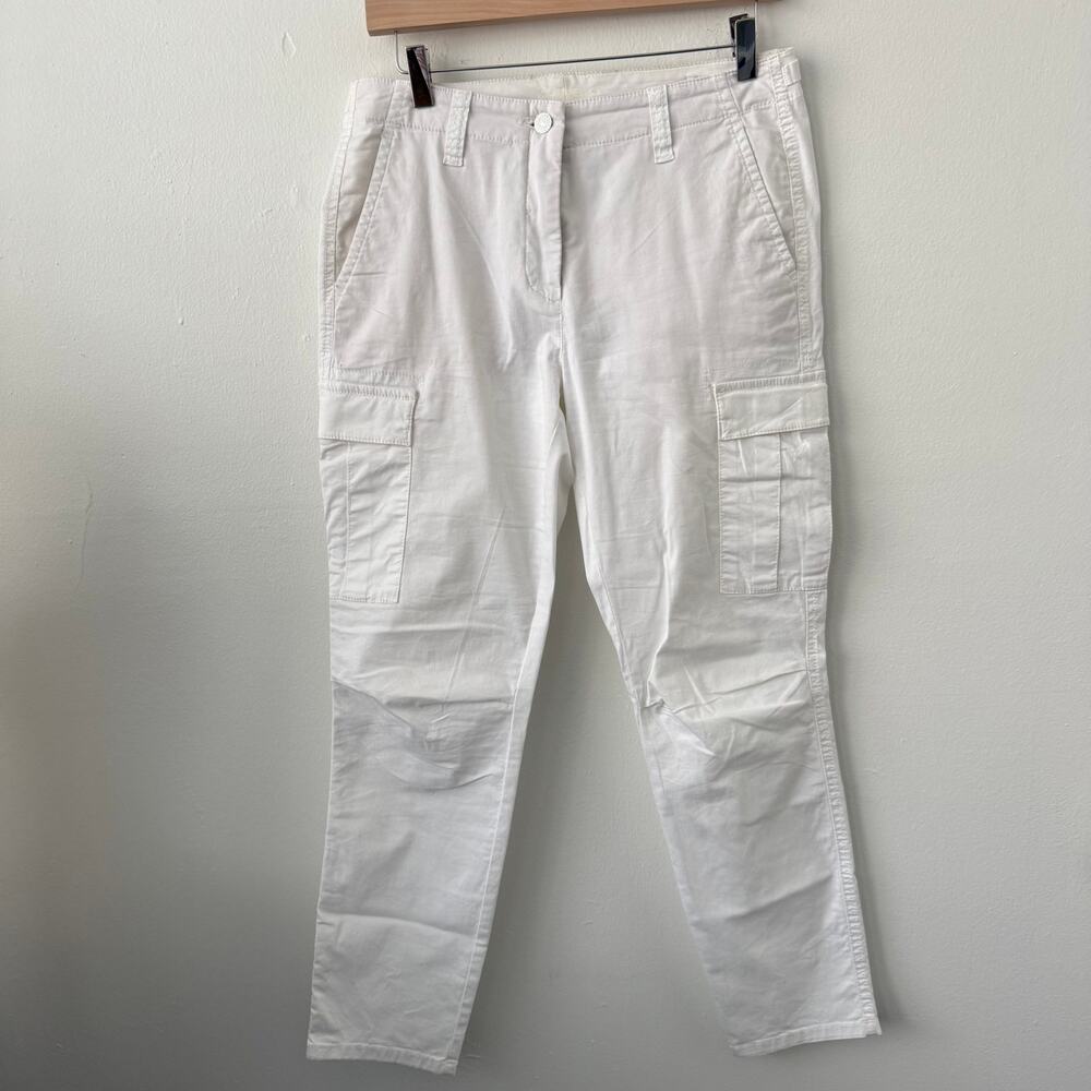 Cambio Kalla Cotton Blend Cargo Pants in White